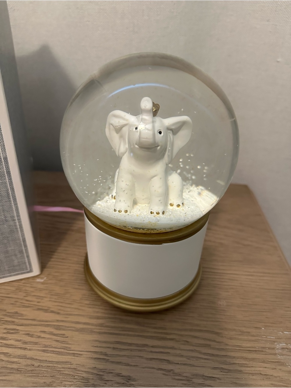 Pottery Barn Kids light up elephant snow globe